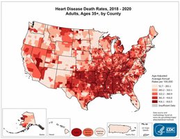 Heart Disease Death Rates Map