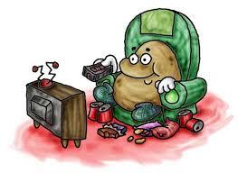 Couch potato illustration