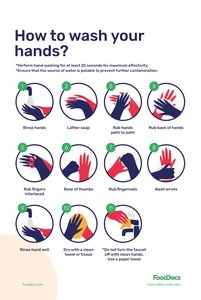 How to wash your hands infographic