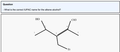 alkene alcohol structure