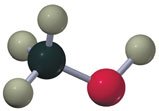 Ball-and-stick model of ethyl alcohol