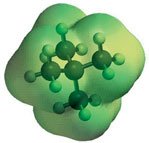 Electrostatic potential map of 2-methylbutane