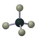 Ball-and-stick model of methane