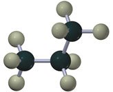 Ball-and-stick model of ethane