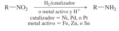 Reduction of nitro compounds to amines