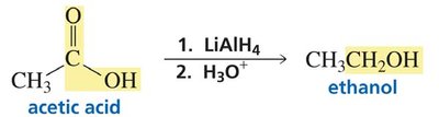 LiAlH4 reduction of acetic acid