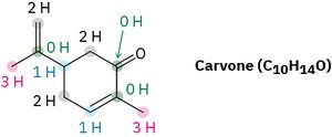 Line-bond structure of carvone