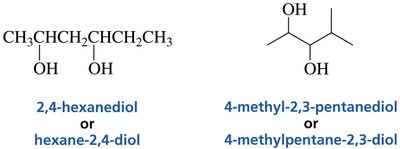 Compounds with two OH groups