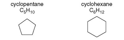 Cyclopentane and cyclohexane structures