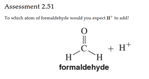 Formaldehyde structure with H+