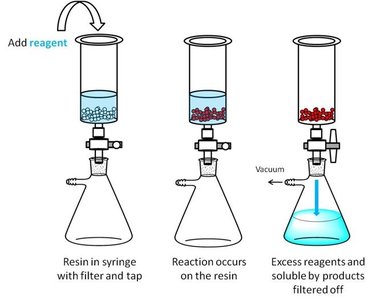 Diagram of solid phase synthesis process