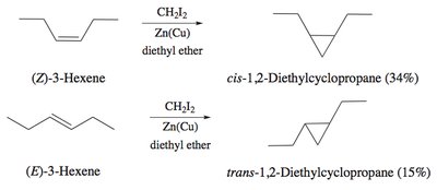 Cyclopropanation of alkenes using Simmons-Smith reaction