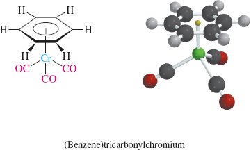 (Benzene)tricarbonylchromium structure