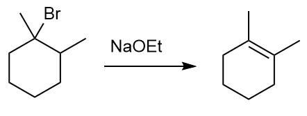 Eliminación con NaOEt
