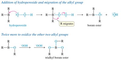 Oxidation mechanism with hydroperoxide