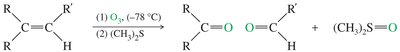 Ozonolysis reaction scheme