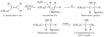 Oxymercuration–Demercuration example