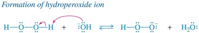 Formation of hydroperoxide ion