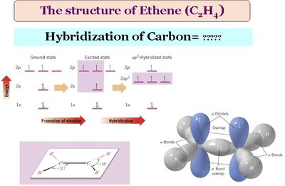 sp2 hybridization in ethene