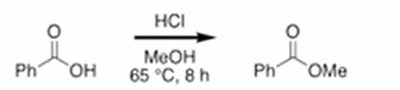 Fisher esterification reaction with HCl and methanol