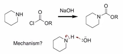 Mechanism of amide formation and proton transfer