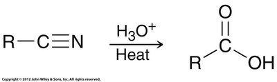 General hydrolysis of nitrile to carboxylic acid