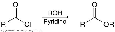 Alcoholysis of acid chloride