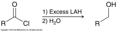 Reduction of acid chloride to alcohol