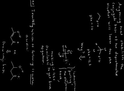 Factors affecting acidity of alcohols