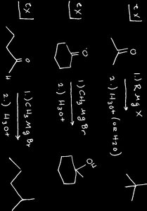 Three routes to tertiary alcohol via Grignard