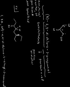 Examples of complex alcohol nomenclature