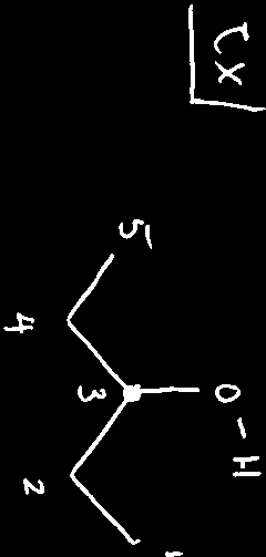 Example: 1-pentanol, showing no substituents