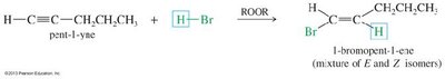 Anti-Markovnikov addition of HBr with peroxides