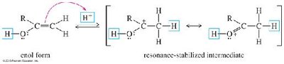 Acid-catalyzed tautomerization (step 1)