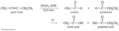 Oxidative cleavage of alkynes to carboxylic acids