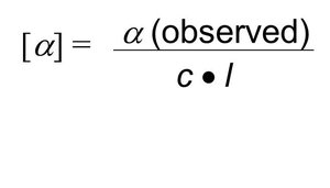Equation for specific rotation