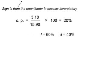 Calculation of enantiomeric excess