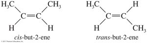 Cis-trans isomerism on double bonds