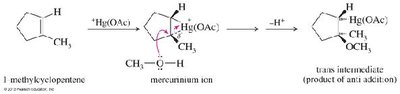 Alkoxymercuration mechanism