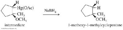 Alkoxymercuration product formation