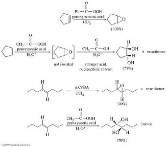 Syn dihydroxylation with OsO4 or KMnO4