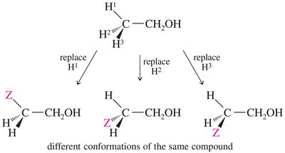 Stereochemical nonequivalence in CH2OH group