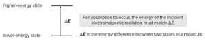 Energy level diagram for photon absorption