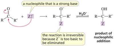Nucleophilic addition mechanism