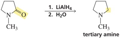 Reduction of N-substituted amides