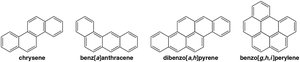 Structures of chrysenes and pyrenes