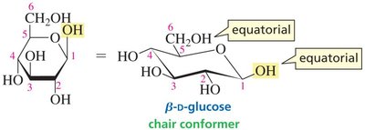 Chair conformer of beta-D-glucose