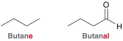 Naming aldehydes: Butane vs Butanal