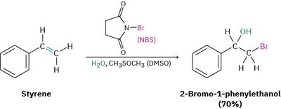 Halohydrin formation using NBS and DMSO