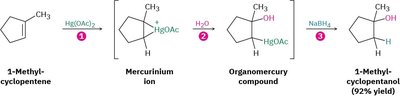 Mechanism of oxymercuration-demercuration